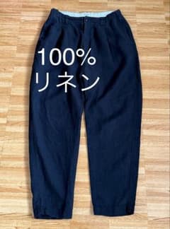 UNIVERSAL TISSU リネン100% イージーパンツ 日本製 ブラック - メルカリ