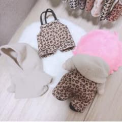 チルぬい すのチル ドール用 レオパード柄 サロペット パーカー - メルカリ