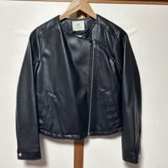 rps ノーカラー　革ジャン　レザー　ジャケット　ライダース　ショートのサムネイル