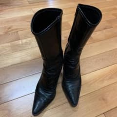 【値下げ】ロングブーツ 黒 ブラックのサムネイル