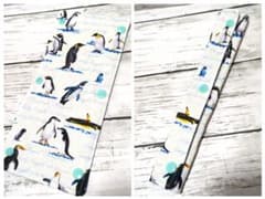 ハンドメイド　水筒紐カバー　ペンギン　入学　入園のサムネイル
