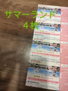 東京サマーランド　フリーパス　４枚のサムネイル