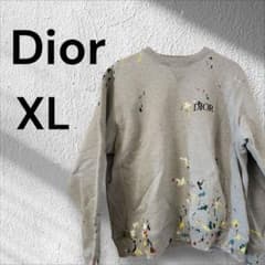 T*様 Dior ペイント柄 クルーネック スウェット 希少XL】DIOR ディオール 21SS ペイント加工スウェット - メルカリ