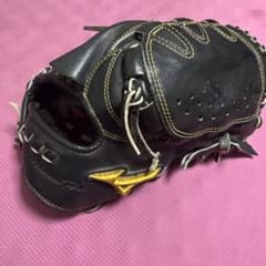 （値下げ交渉可）元日ハム　Mizuno ブラック/イエロー スパイク Mizuno Pro 硬式用グローブ ブラック 投手用 値下げ交渉可 - メルカリ