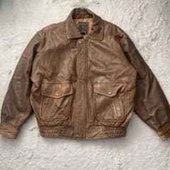 80s オールドユニクロ XL‼️A-2フライトジャケット ヴィンテージ 本革