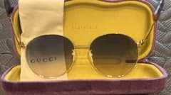 y*6様 GUCCI ラウンドサングラス ケース付き - メルカリ
