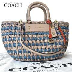 ほし☆様 COACH コーチ 2way ウーブントート26 レザー 大容量 近年 