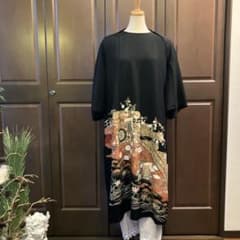 黒留袖リメイク　ボレロ付きチュニックワンピース　訳ありのサムネイル