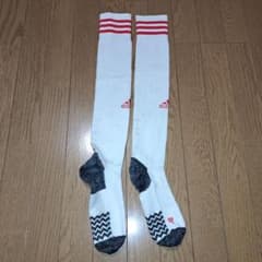 adidas サッカーソックス ホワイト・オレンジ中古品のサムネイル
