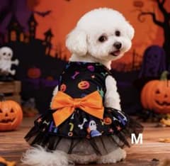 ◆ペット服 犬猫用 ハロウィン チュールスカートワンピース/ M新品未使用品◆のサムネイル