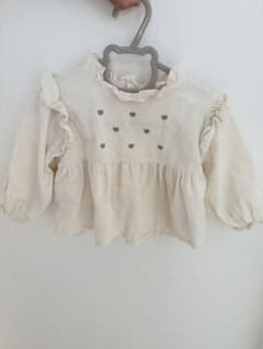 フリル付きハート刺繍シャツのサムネイル