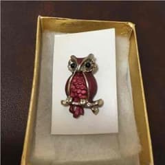 新品未使用★ふくろう 梟 ブローチ ピンバッジ 開運フクロウのサムネイル