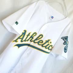 ラッセル MLB オークランド・アスレチックス ユニフォーム ローリングス 白 ラッセル MLB オークランド・アスレチックス ユニフォーム