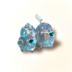 No.381 レジン道 じゃれ猫 ぐで猫 雪の結晶柄 2匹セット - メルカリ