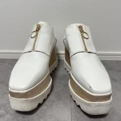 STELLA McCARTNEY 厚底シューズ 37.5 ホワイト ジップ　希少のサムネイル