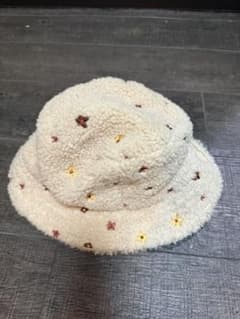 ZARA キッズ ボアハット 花柄刺繍 アイボリーのサムネイル