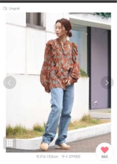 エスニックフラワープリントブラウスのサムネイル