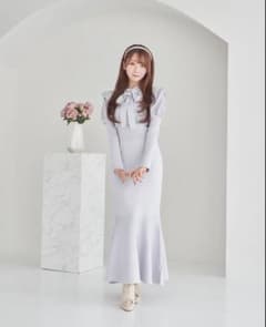 Rosé Muse knit docking mermaid dress　saxのサムネイル