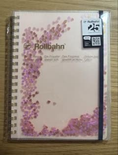 Rollbahn 25周年 L ポケット付きメモ グリッター ライトピンクのサムネイル