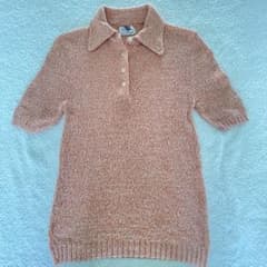 70s USA製】Sears ヴィンテージ サマーニットポロシャツ オレンジ 