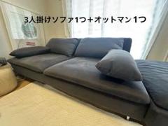 【美品】IKEA  ソーデルハムン　ダークグレー SÖDERHAMN ソーデルハムン 3人掛けソファセクション, フリード
