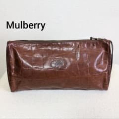希少 y2k Mulberry マルベリー クロコ型押し レザー トートバッグ 希少】Mulberry マルベリー 本革 クロコ型押し レザー ハンドバッグ