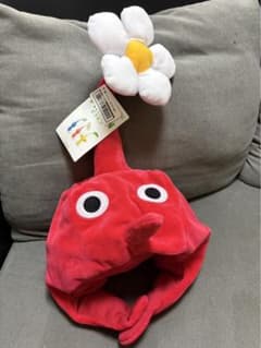 ピクミン 赤いキャラクター帽子 花付きのサムネイル