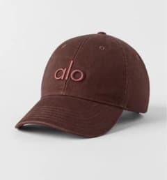 美品】alo ブラウン キャップ - メルカリ
