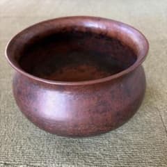 銅製 丸型容器 建水 茶道具 水こぼし 古道具 アンティーク風のサムネイル
