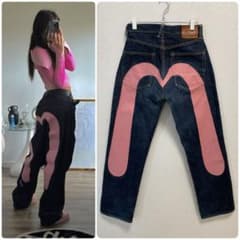 EVISU No.2 Lot.2001 W29×L35 ピンク大黒 ビッグカモメ - メルカリ