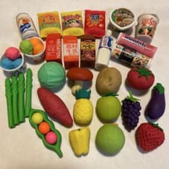 イワコー おもしろ消しゴム 野菜 フルーツ 飲み物 お菓子など 28個