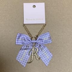 メゾンドフルール イニシャルチャーム R ギンガムチェックのサムネイル
