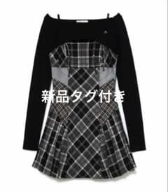 andmary nadia check pleats mini dress bk - メルカリ