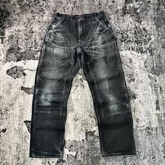 USA製 Carhartt フェードブラック 金ボタン YKKチャック 一点物 - メルカリ