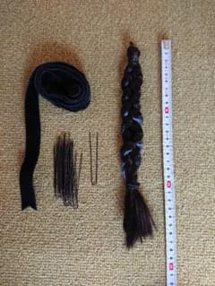 つけ毛、ピン、リボン(未使用)のサムネイル