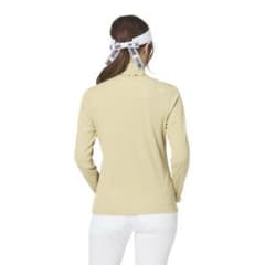 テーラーメイド フリルハイネック長袖シャツ クリームイエロー M