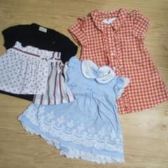 75～80cm/女の子夏服3セットのサムネイル