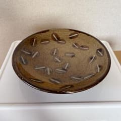 十鶴　やちむん　豆柄　平皿のサムネイル