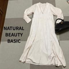 NATURAL BEAUTY BASIC/ロングワンピース/オフホワイト