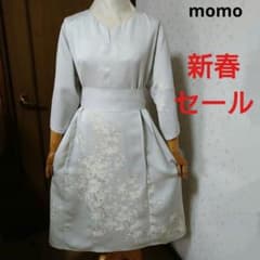 新春セール！正絹 訪問着 ウエストリボン付きタック入りワンピース