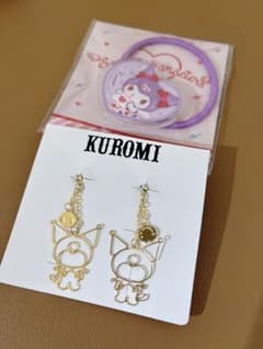 Kuromi Gold Dangle Earrings Set