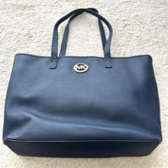 MICHAEL KORS レザートートバッグ ネイビーのサムネイル