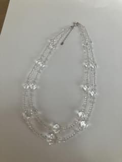 未使用／18k WG 水晶ファンシースターカット／2連ネックレス - メルカリ