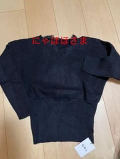 ニット トップス　レースドッキングカシュクールのサムネイル