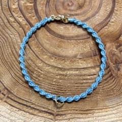 すず様　マクラメ編み　バッグチャーム（キーホルダー）水色