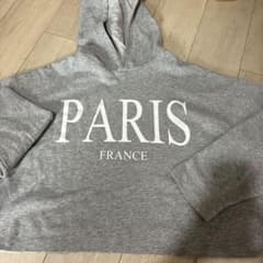 ZARA PARIS FRANCE ロゴプリント パーカー グレーのサムネイル
