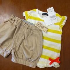 女の子　90　ムージョンジョントップス　無印良品　ショートパンツのサムネイル