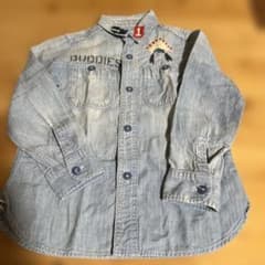 DENIM DUNGAREE 長袖シャツ ワッペン装飾 110のサムネイル