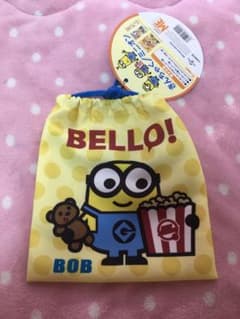 ♡ミニオン♡巾着袋新品(*´ω｀*)な両面ミニオン柄♡125円引き♡のサムネイル