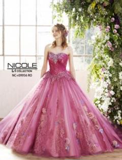 NICOLE ニコル カラードレス ウェディングドレス ローズピンク 9-13T NICOLE ニコル カラードレス ウェディングドレス ローズピンク 9